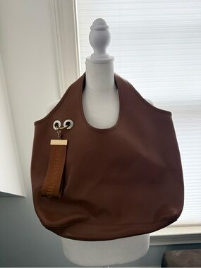 SEE by Chloe Brown Women’s Tote Bag with Strap Charm